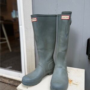 Hunter Green Tall Rain Boots